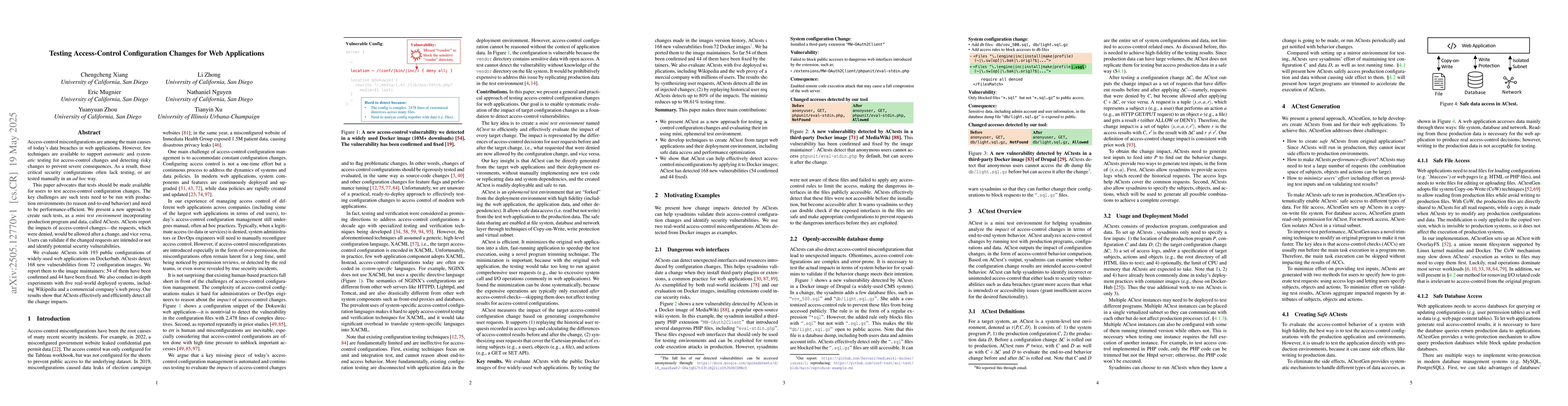 Thumbnail for Testing Access-Control Configuration Changes for Web Applications