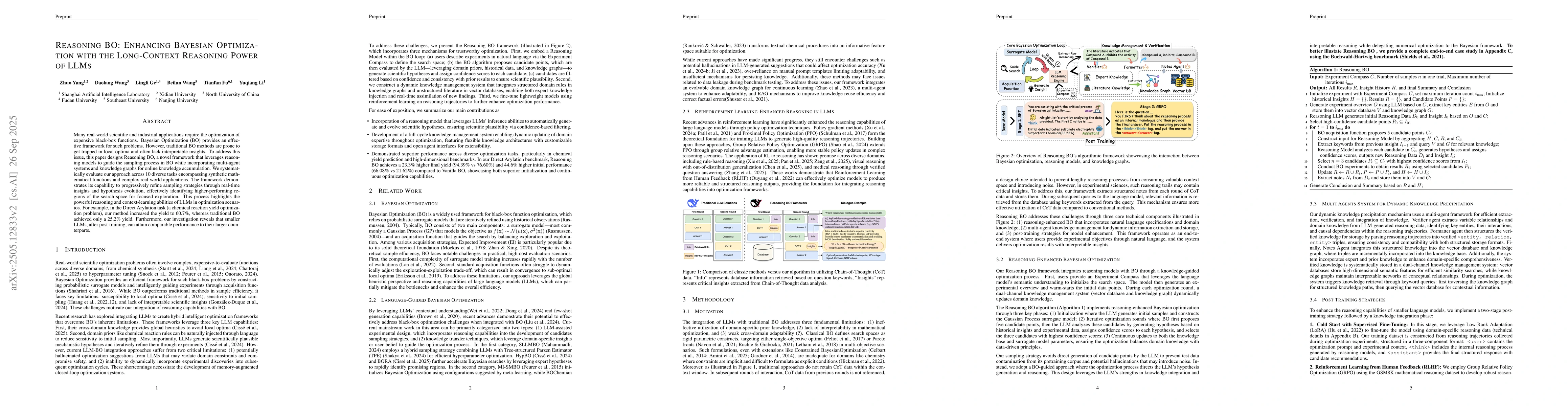 Thumbnail for Reasoning BO: Enhancing Bayesian Optimization with Long-Context
  Reasoning Power of LLMs