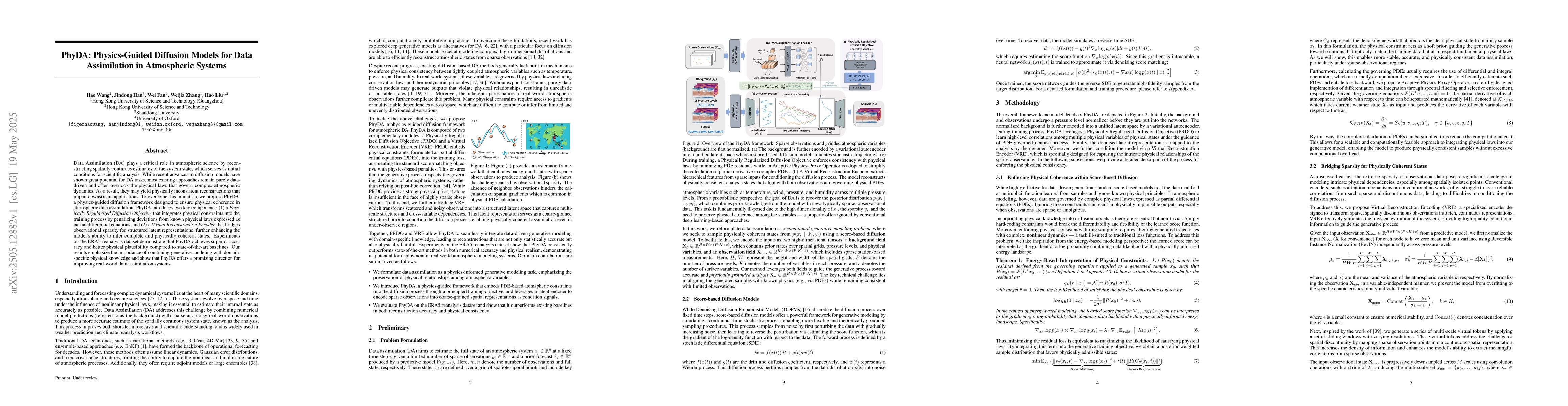 Thumbnail for PhyDA: Physics-Guided Diffusion Models for Data Assimilation in
  Atmospheric Systems