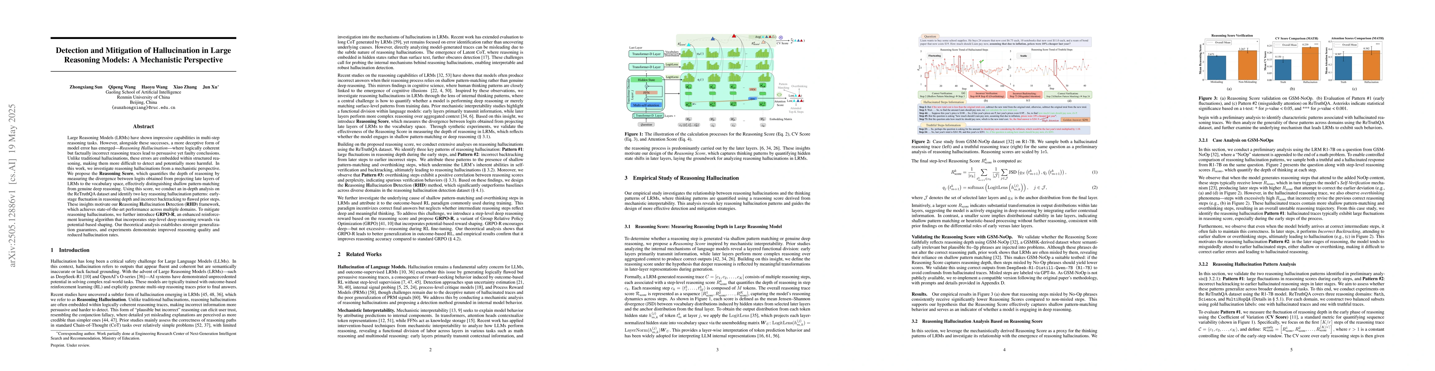 Thumbnail for Detection and Mitigation of Hallucination in Large Reasoning Models: A
  Mechanistic Perspective