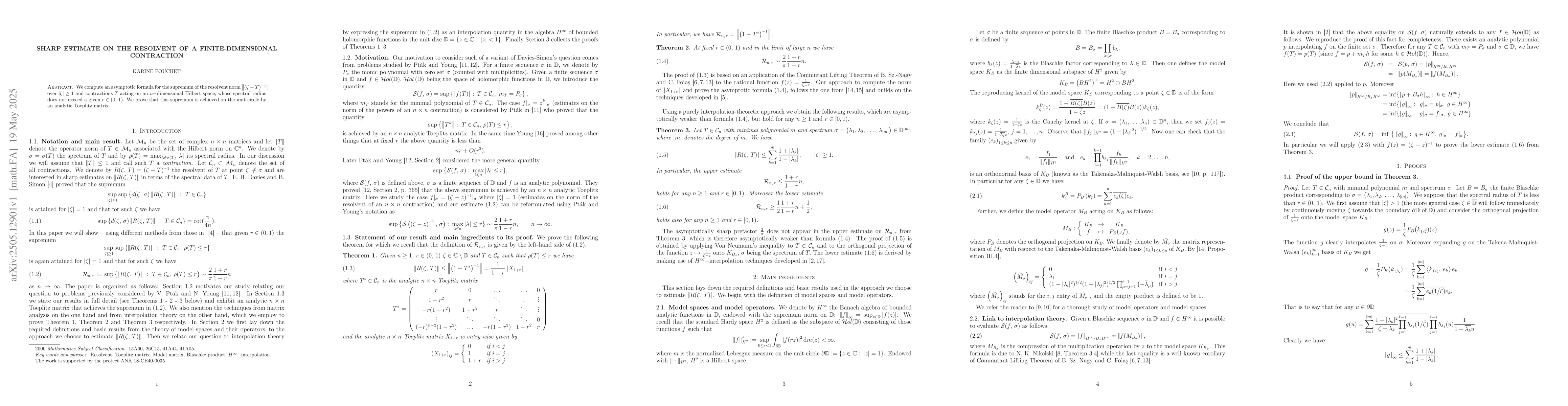 Thumbnail for Sharp estimate on the resolvent of a finite-dimensional contraction