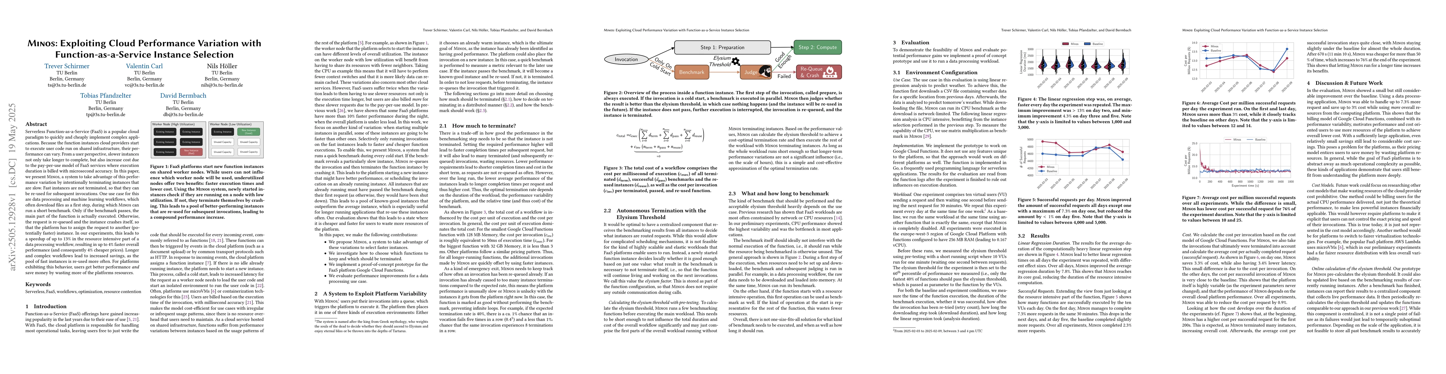 Thumbnail for Minos: Exploiting Cloud Performance Variation with Function-as-a-Service
  Instance Selection