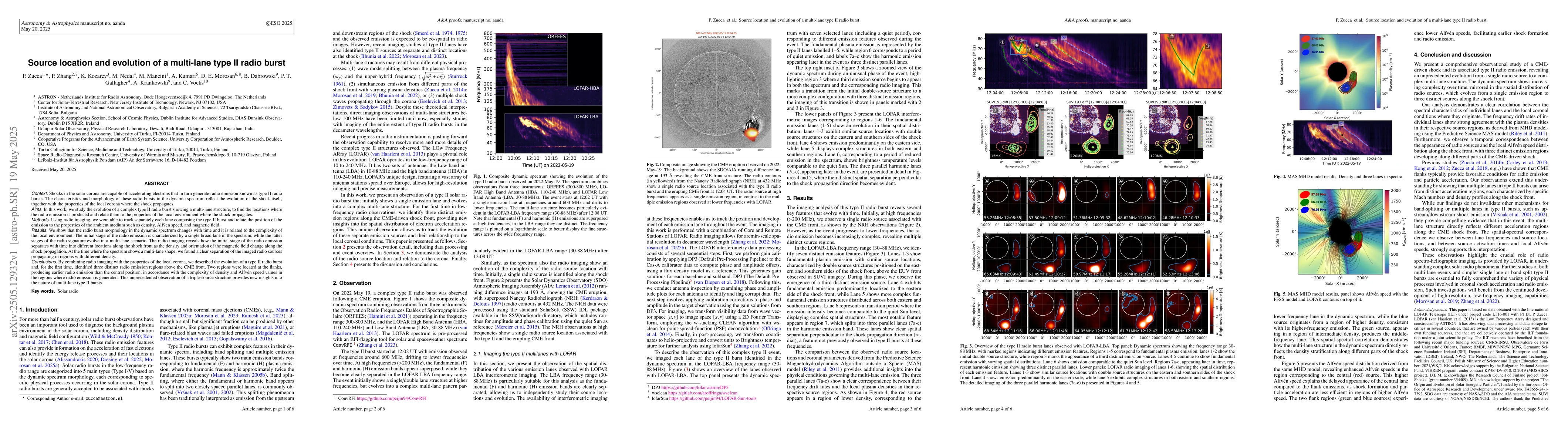 Thumbnail for Source location and evolution of a multi-lane type II radio burst