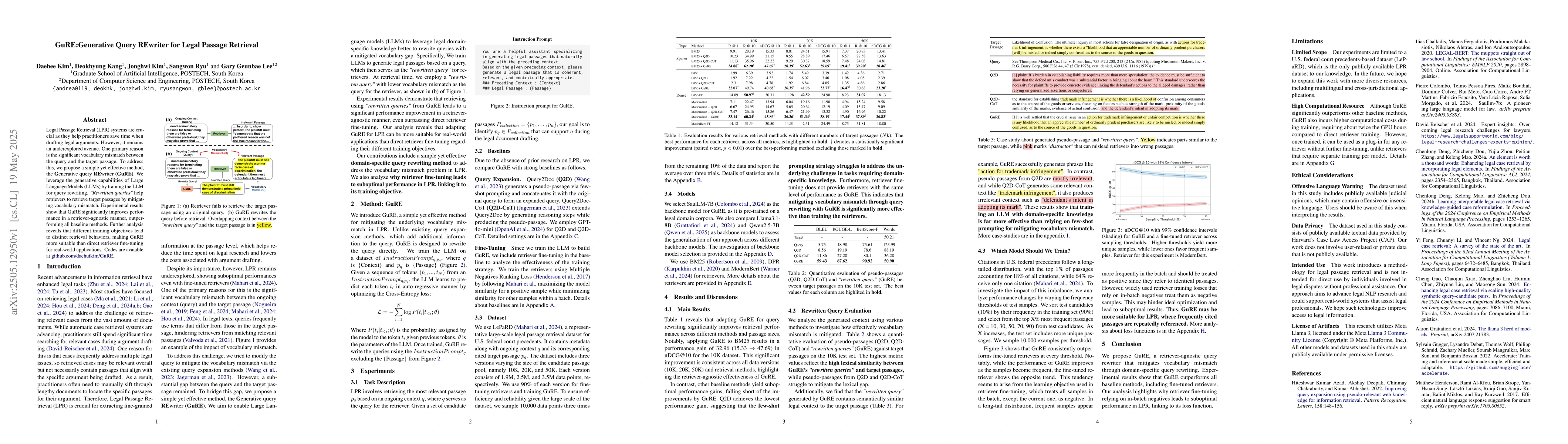 Thumbnail for GuRE:Generative Query REwriter for Legal Passage Retrieval