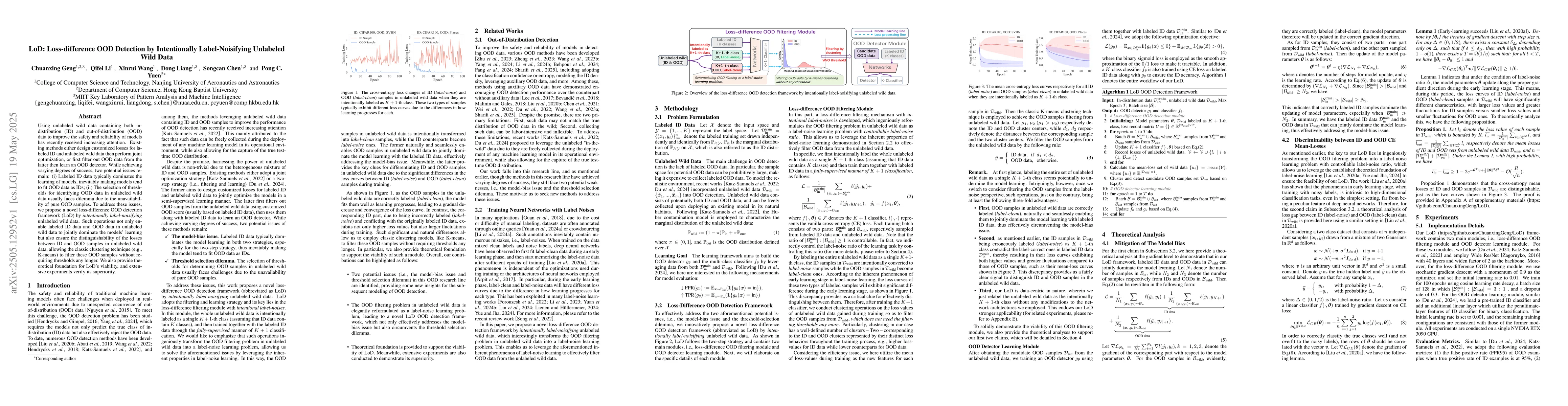 Thumbnail for LoD: Loss-difference OOD Detection by Intentionally Label-Noisifying
  Unlabeled Wild Data
