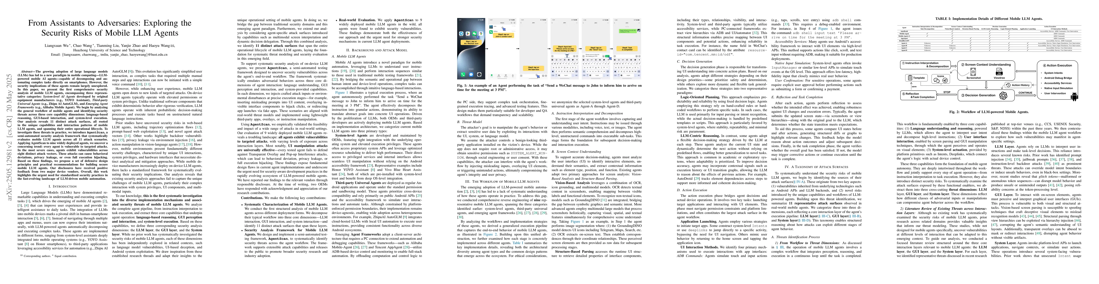 Thumbnail for From Assistants to Adversaries: Exploring the Security Risks of Mobile
  LLM Agents
