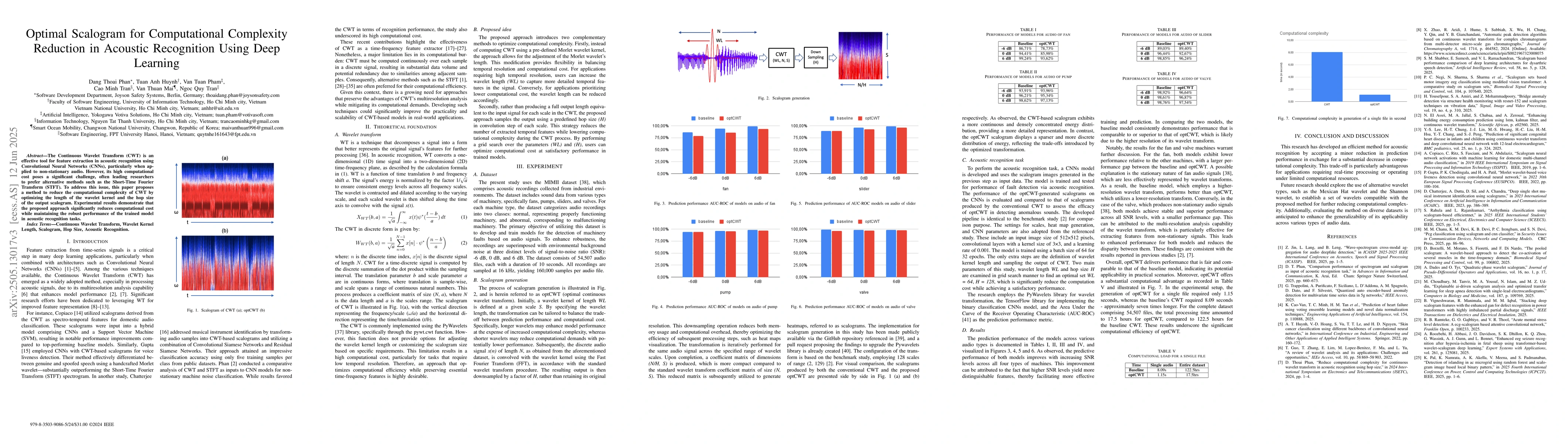 Thumbnail for Optimal Scalogram for Computational Complexity Reduction in Acoustic
  Recognition Using Deep Learning