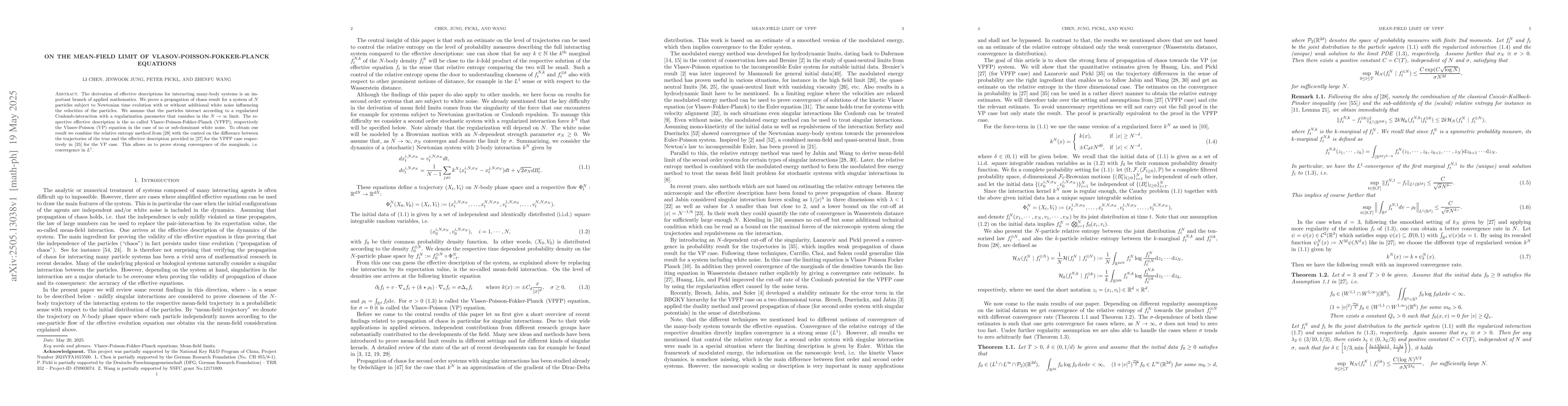 Thumbnail for On the mean-field limit of Vlasov-Poisson-Fokker-Planck equations