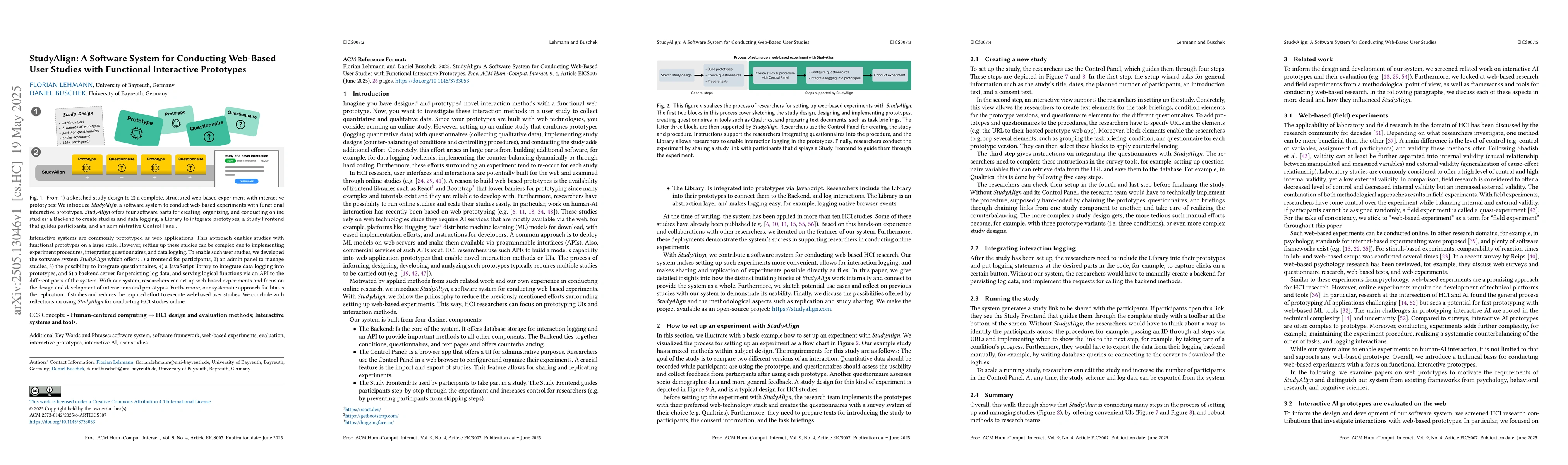 Thumbnail for StudyAlign: A Software System for Conducting Web-Based User Studies with
  Functional Interactive Prototypes
