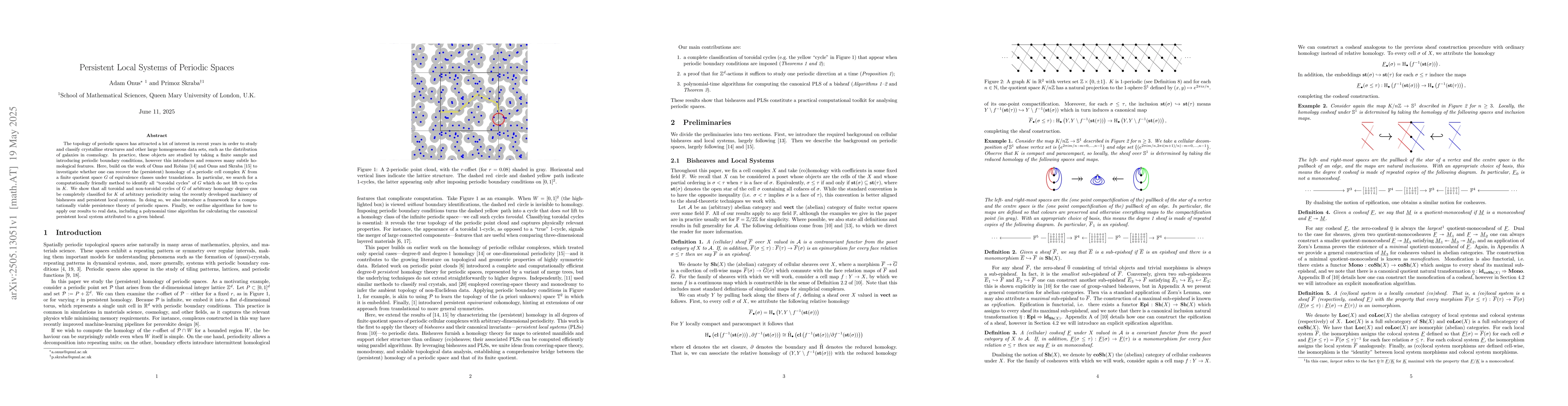 Thumbnail for Persistent Local Systems of Periodic Spaces