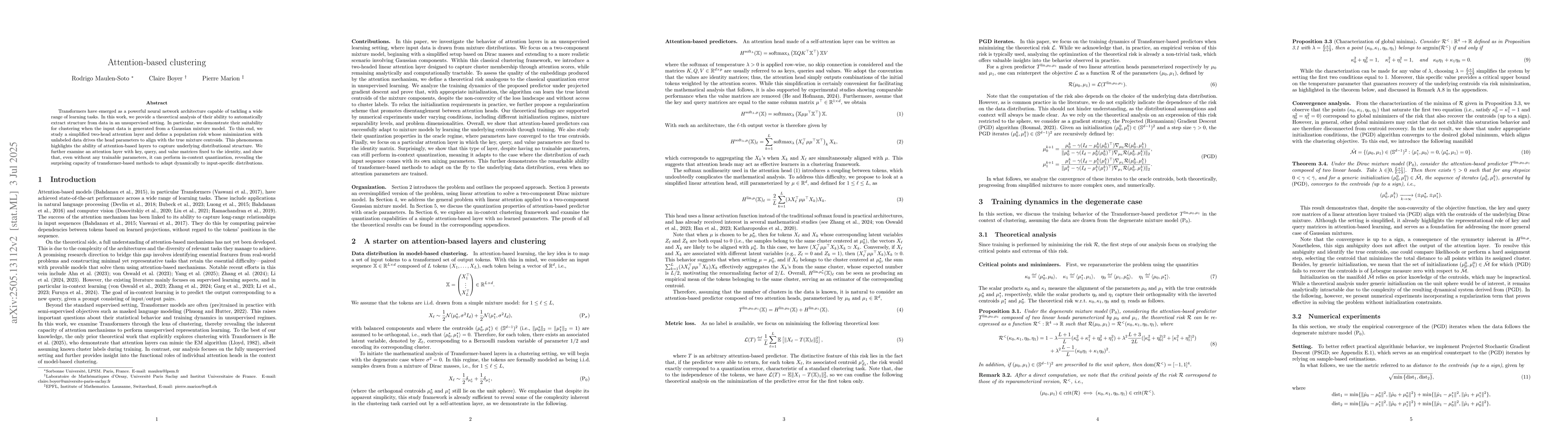 Thumbnail for Attention-based clustering