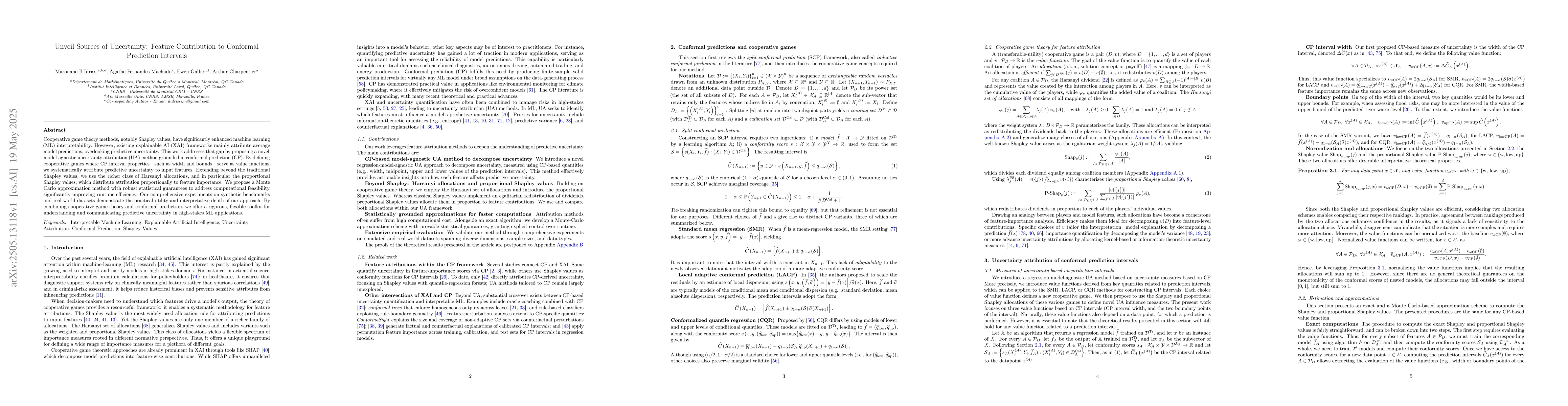 Thumbnail for Unveil Sources of Uncertainty: Feature Contribution to Conformal
  Prediction Intervals