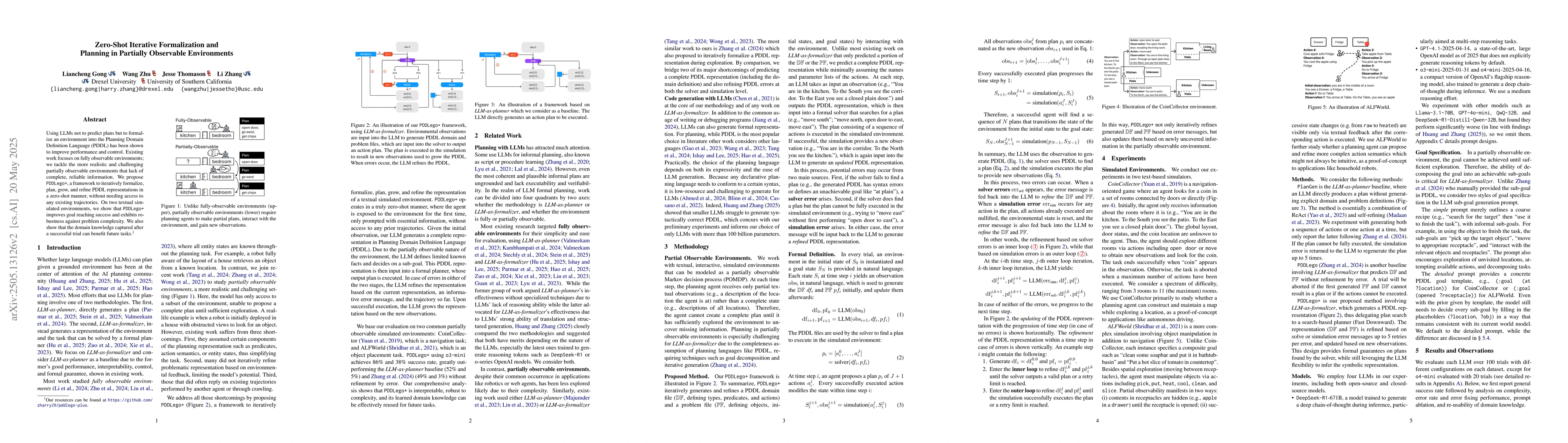 Thumbnail for Zero-Shot Iterative Formalization and Planning in Partially Observable
  Environments