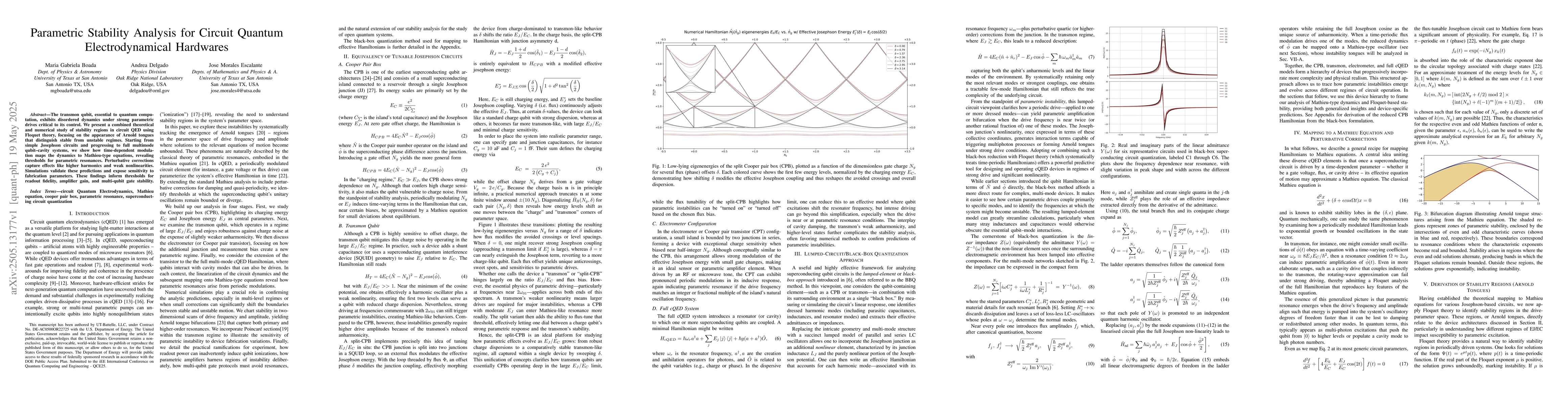 Thumbnail for Parametric Stability Analysis for Circuit Quantum Electrodynamical
  Hardwares