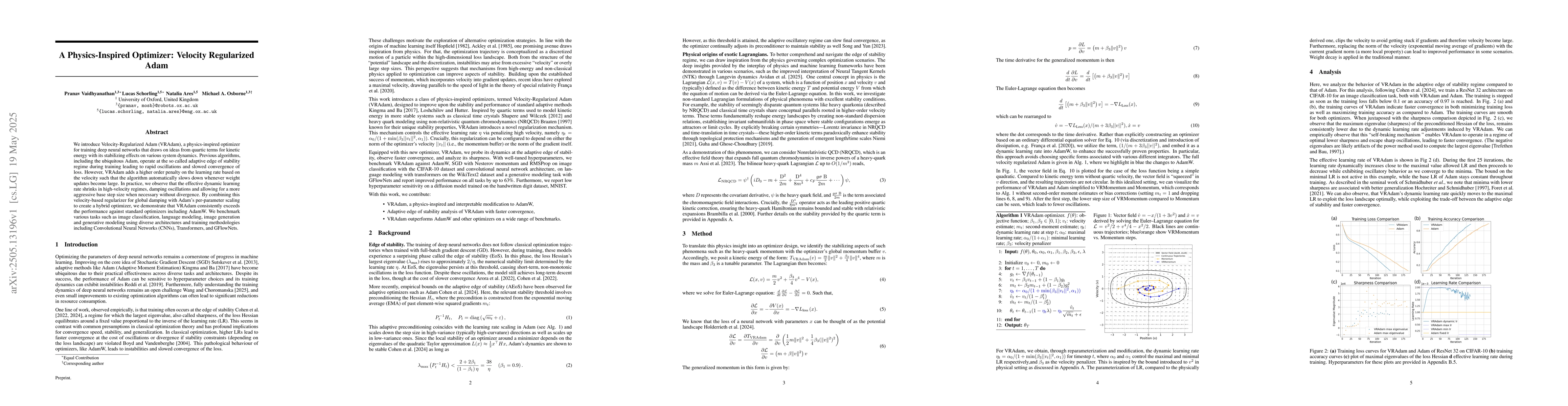 Thumbnail for A Physics-Inspired Optimizer: Velocity Regularized Adam