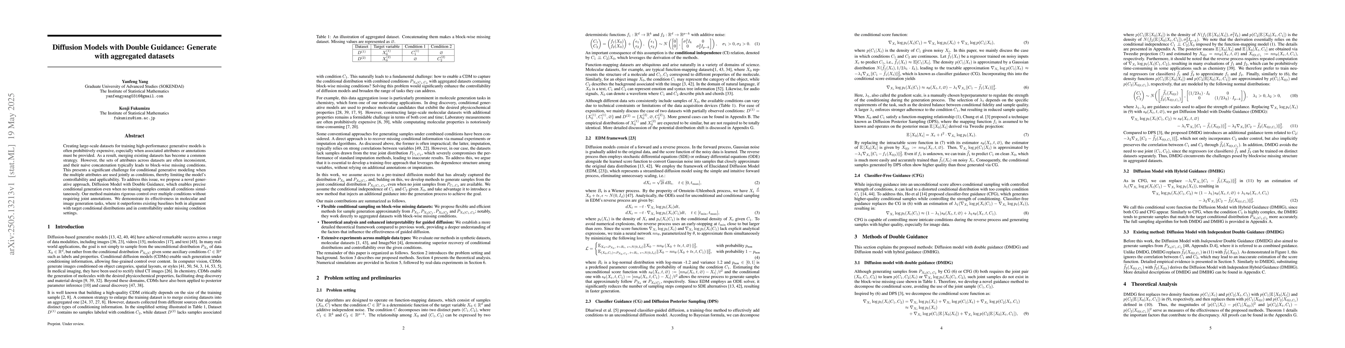 Thumbnail for Diffusion Models with Double Guidance: Generate with aggregated datasets