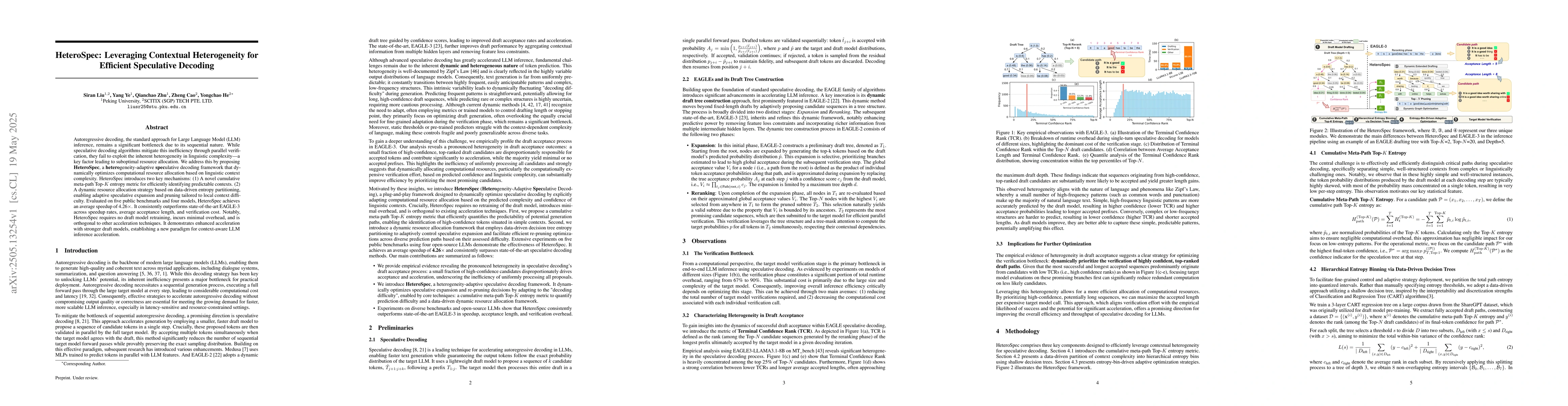 Thumbnail for HeteroSpec: Leveraging Contextual Heterogeneity for Efficient
  Speculative Decoding