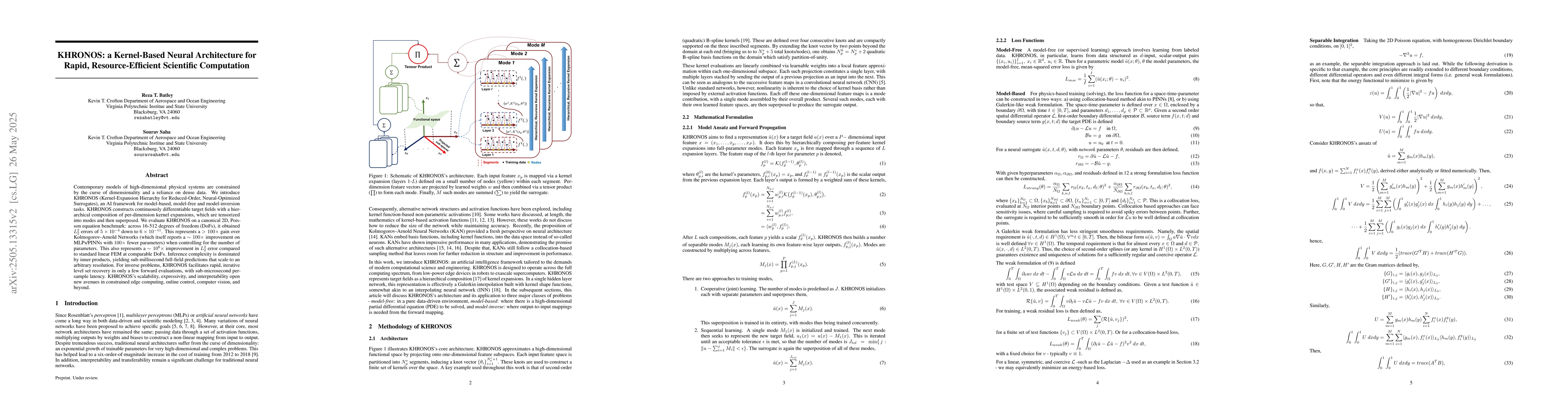 Thumbnail for KHRONOS: a Kernel-Based Neural Architecture for Rapid,
  Resource-Efficient Scientific Computation