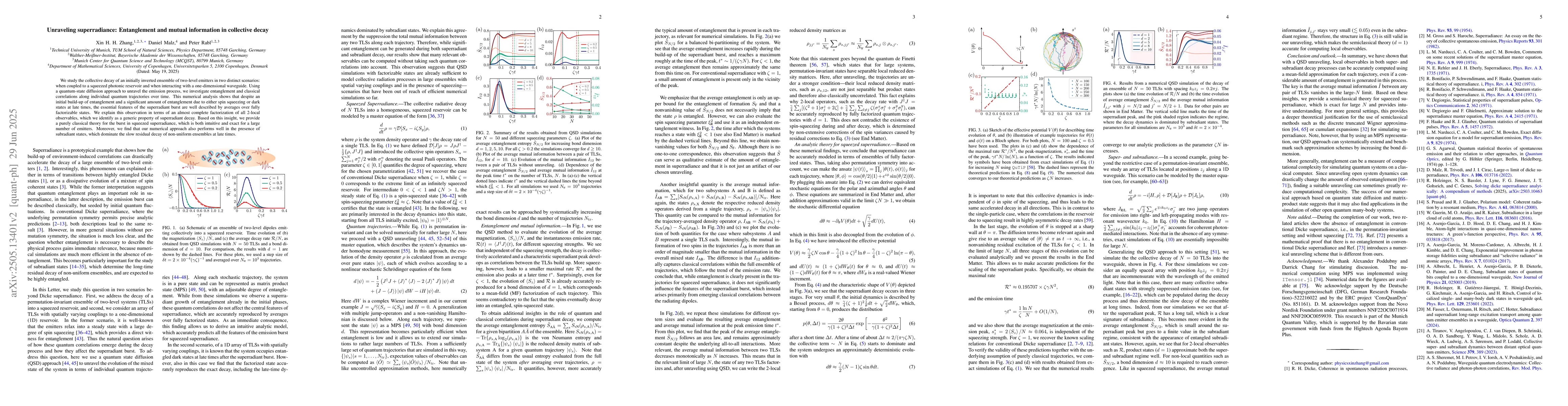 Thumbnail for Unraveling superradiance: entanglement and mutual information in
  collective decay