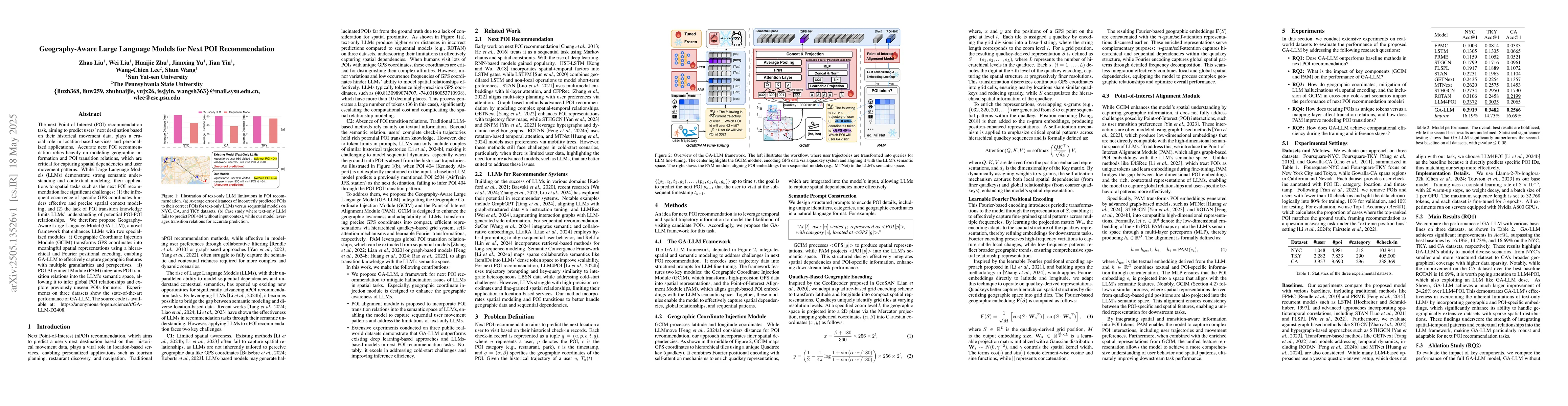 Thumbnail for Geography-Aware Large Language Models for Next POI Recommendation