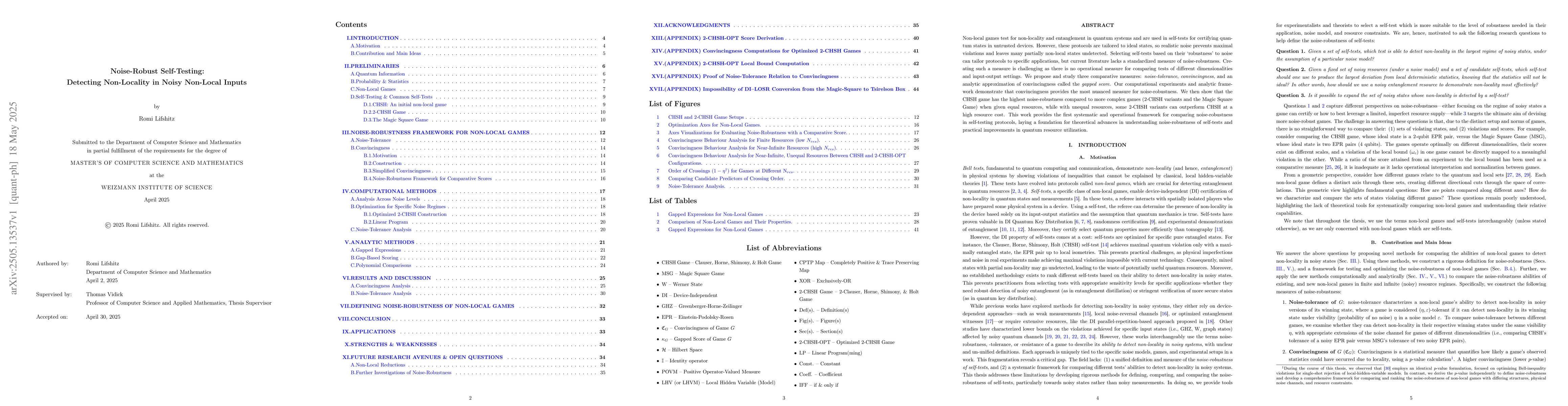 Thumbnail for Noise-Robust Self-Testing: Detecting Non-Locality in Noisy Non-Local
  Inputs