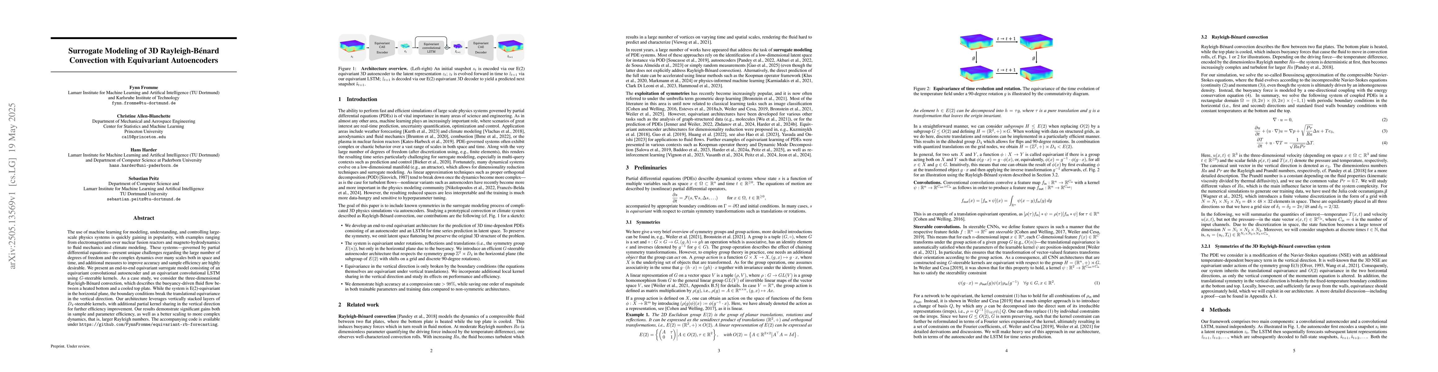 Thumbnail for Surrogate Modeling of 3D Rayleigh-Benard Convection with Equivariant
  Autoencoders