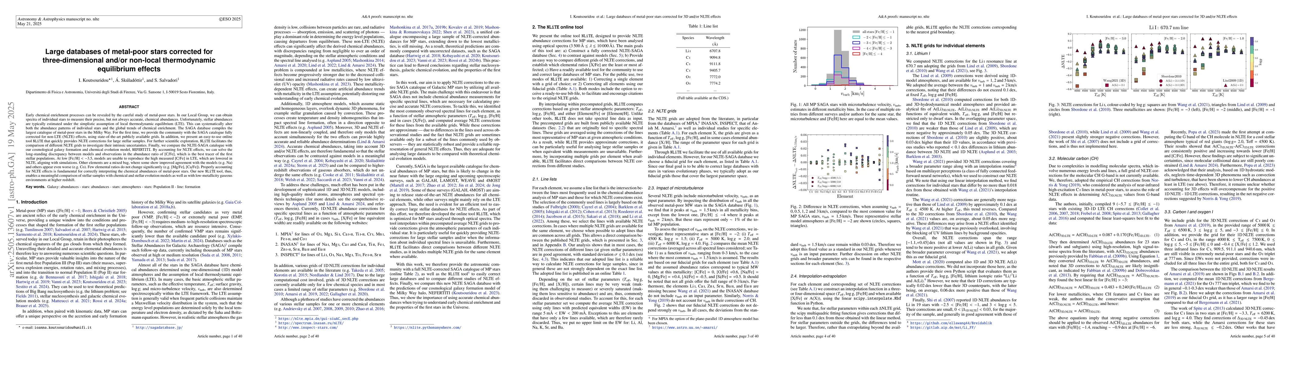 Thumbnail for Large databases of metal-poor stars corrected for three-dimensional
  and/or non-local thermodynamic equilibrium effects