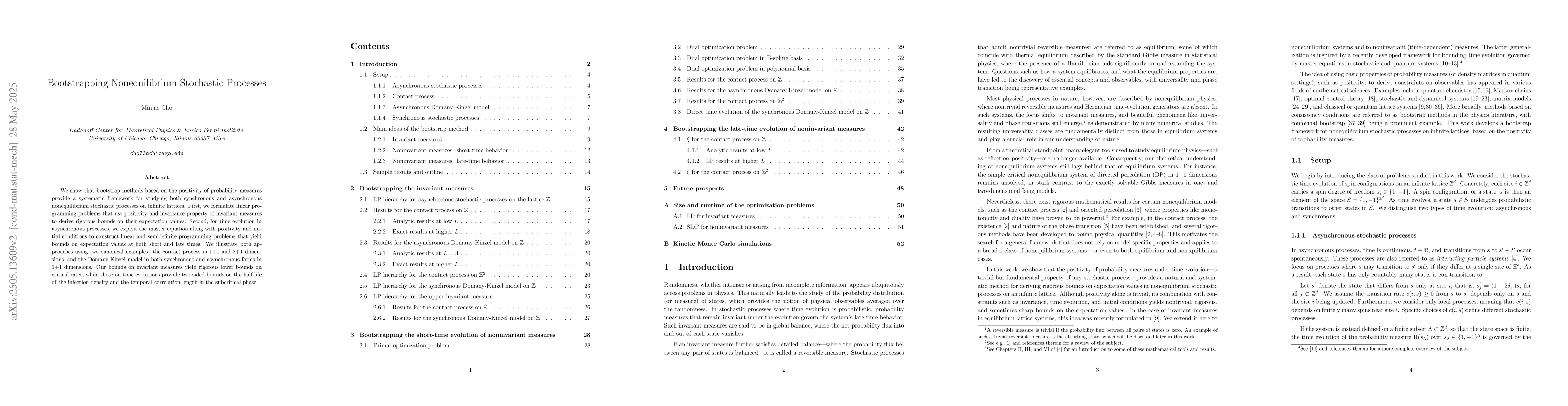 Thumbnail for Bootstrapping Nonequilibrium Stochastic Processes