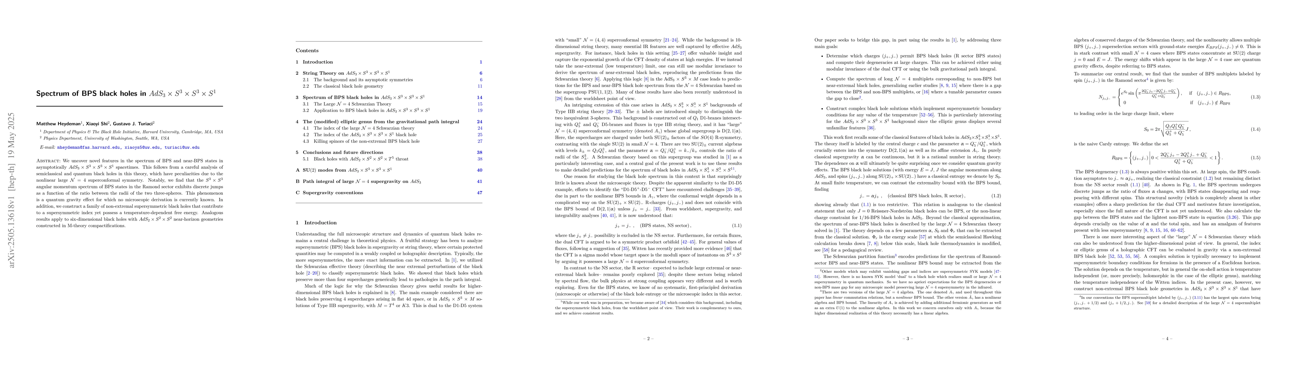 Thumbnail for Spectrum of BPS black holes in $AdS_3 \times S^3 \times S^3 \times S^1$
