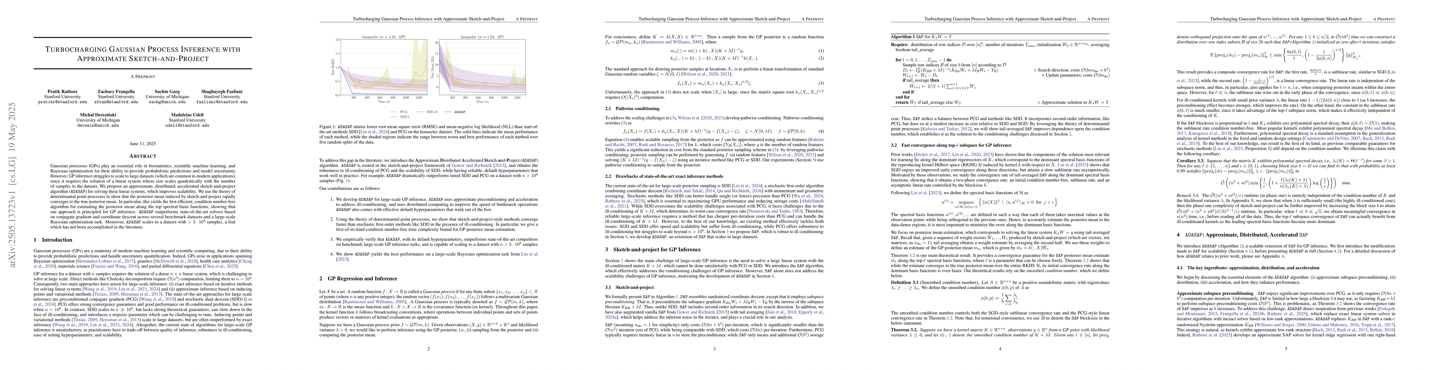 Thumbnail for Turbocharging Gaussian Process Inference with Approximate
  Sketch-and-Project