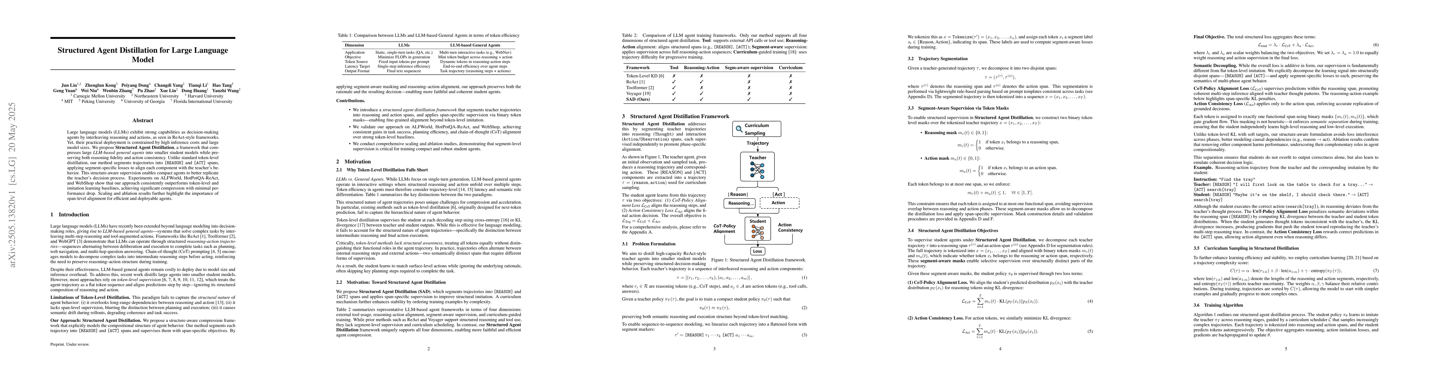 Thumbnail for Structured Agent Distillation for Large Language Model