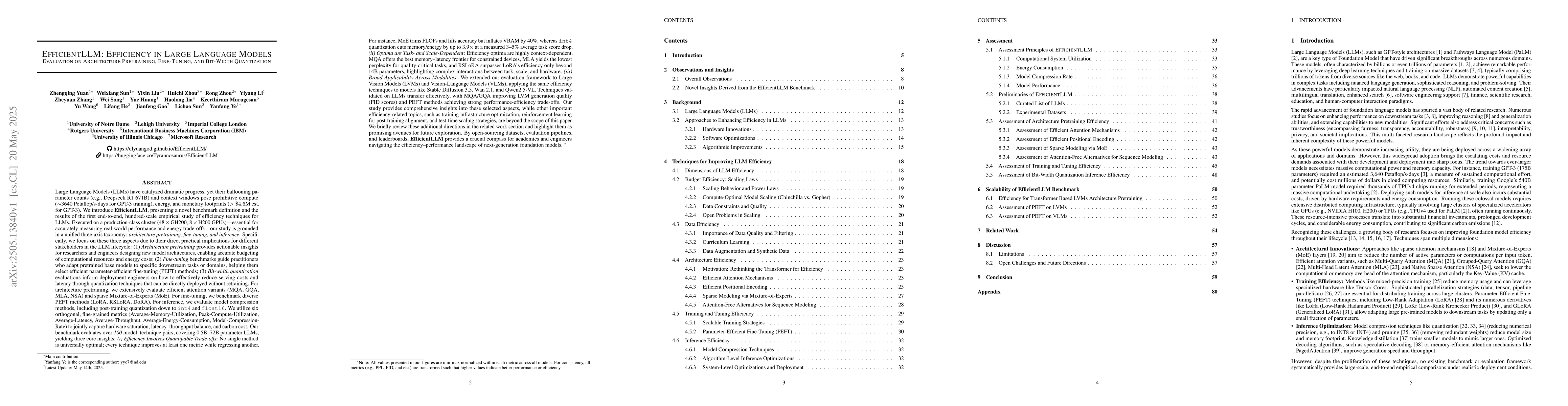 Thumbnail for EfficientLLM: Efficiency in Large Language Models