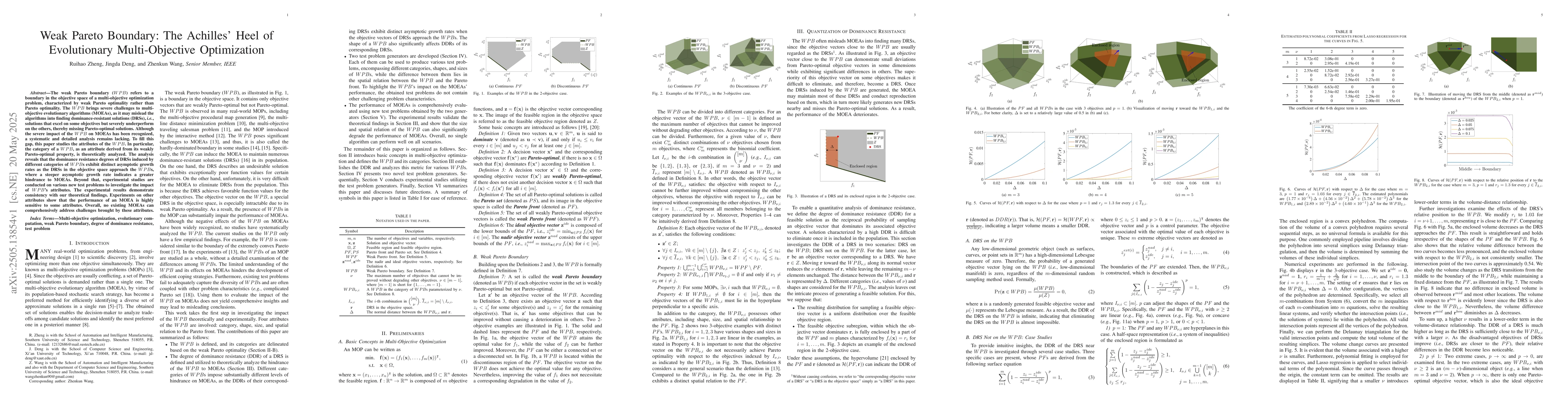 Thumbnail for Weak Pareto Boundary: The Achilles' Heel of Evolutionary Multi-Objective
  Optimization