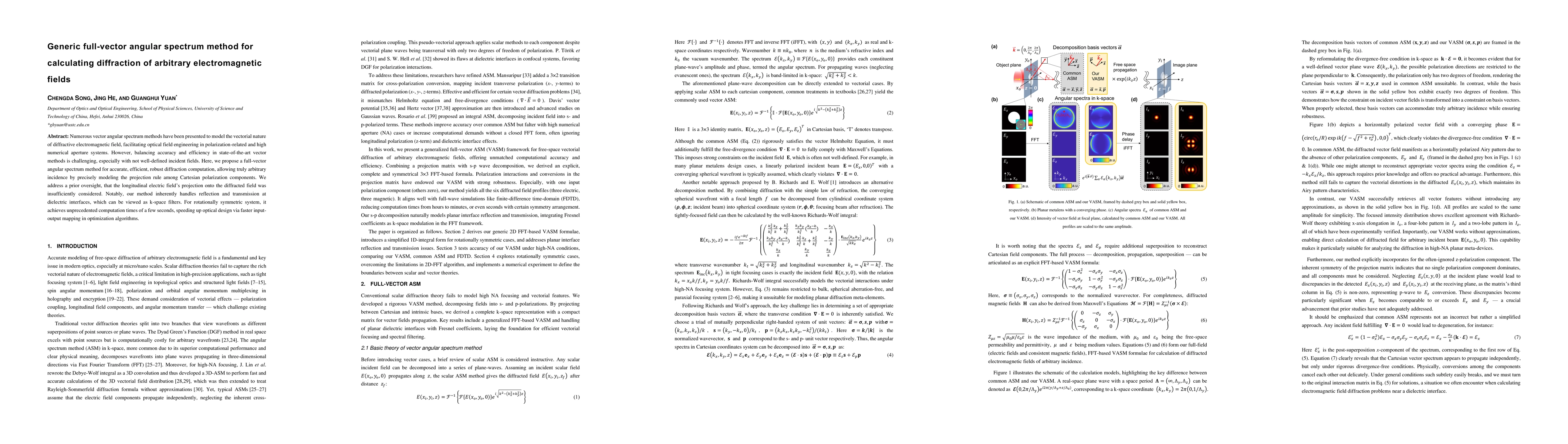 Thumbnail for Generic full-vector angular spectrum method for calculating diffraction
  of arbitrary electromagnetic fields