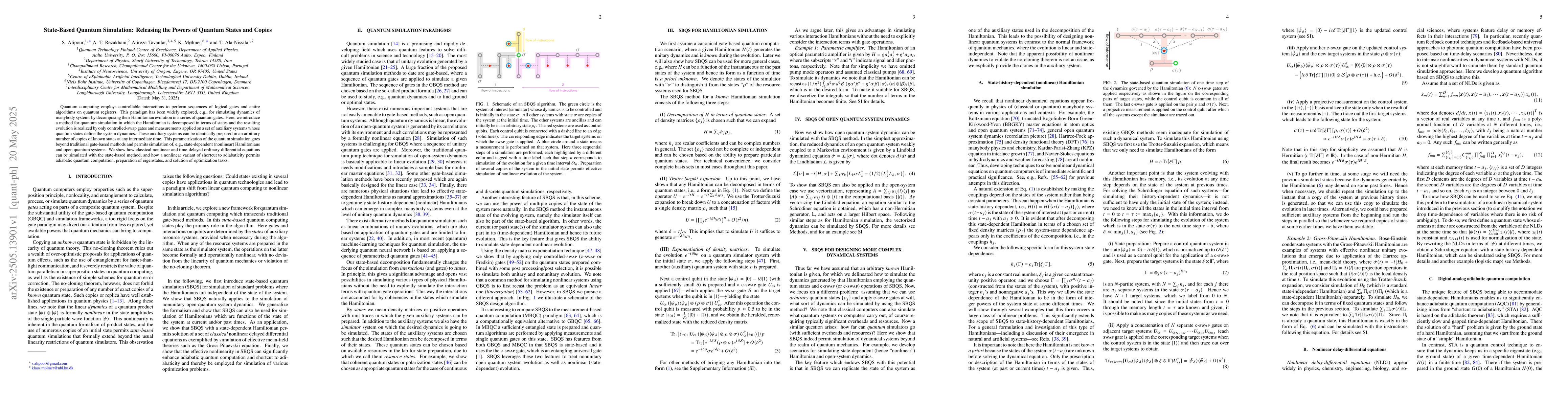 Thumbnail for State-Based Quantum Simulation: Releasing the Powers of Quantum States
  and Copies