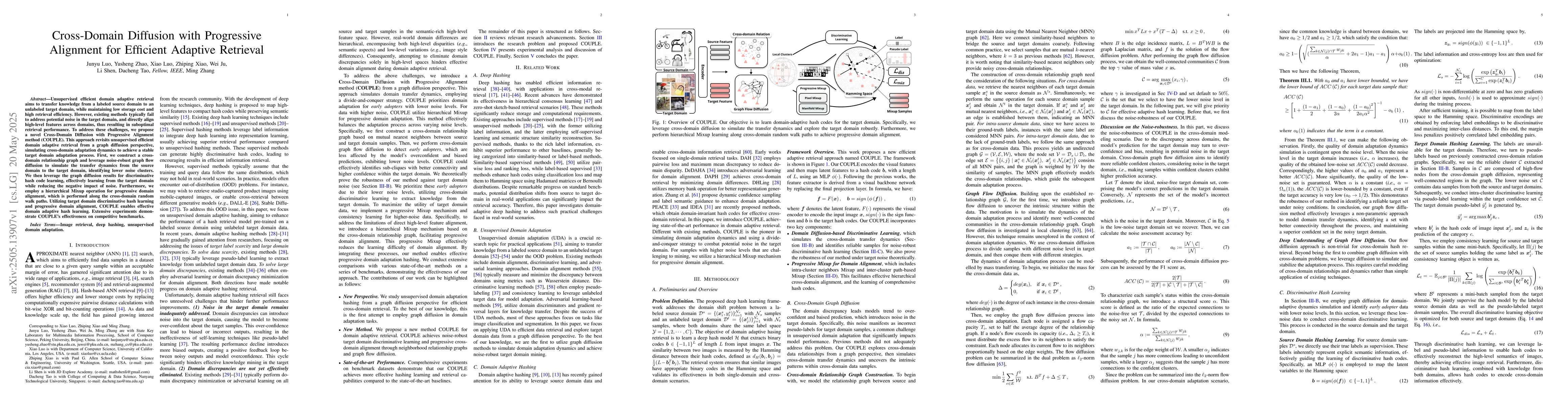 Thumbnail for Cross-Domain Diffusion with Progressive Alignment for Efficient Adaptive
  Retrieval