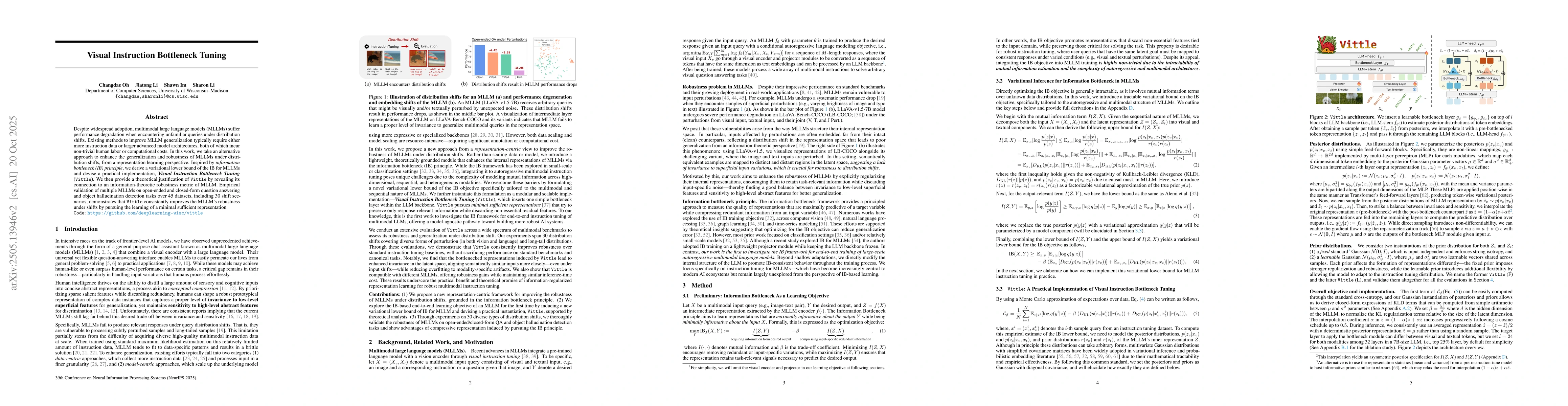 Thumbnail for Visual Instruction Bottleneck Tuning