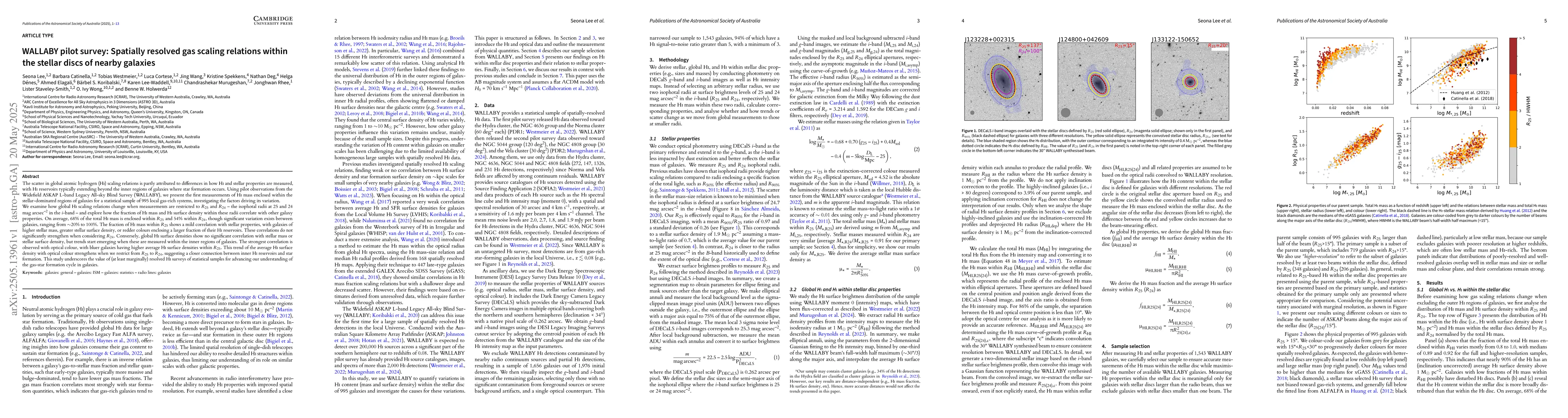 Thumbnail for WALLABY pilot survey: Spatially resolved gas scaling relations within
  the stellar discs of nearby galaxies