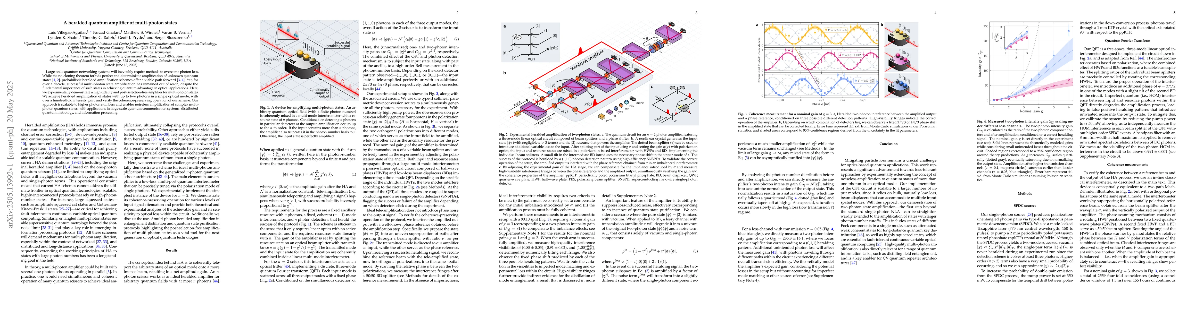 Thumbnail for A heralded quantum amplifier of multi-photon states