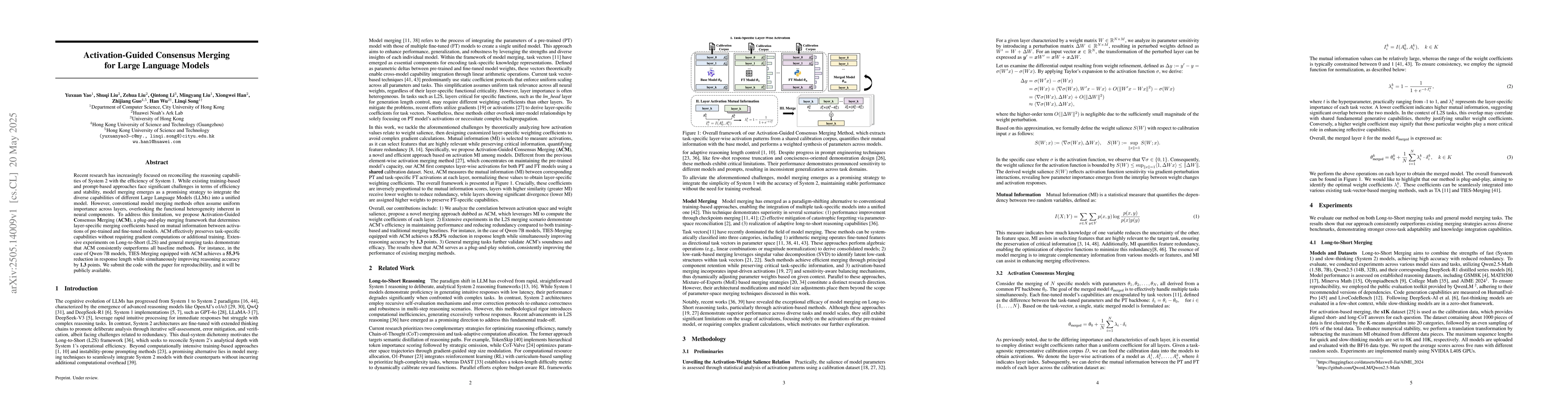 Thumbnail for Activation-Guided Consensus Merging for Large Language Models