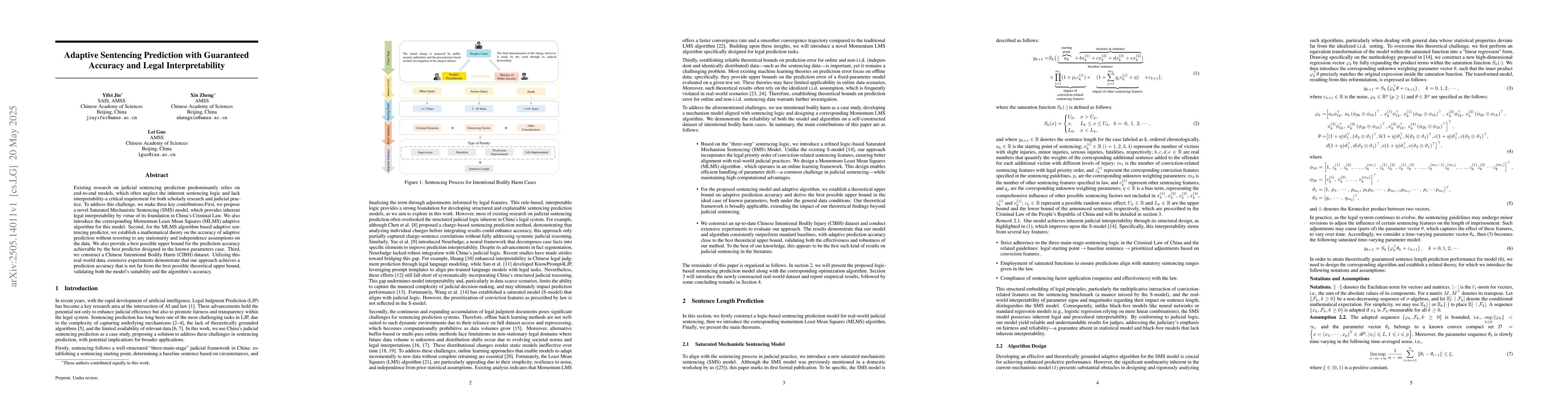Thumbnail for Adaptive Sentencing Prediction with Guaranteed Accuracy and Legal
  Interpretability