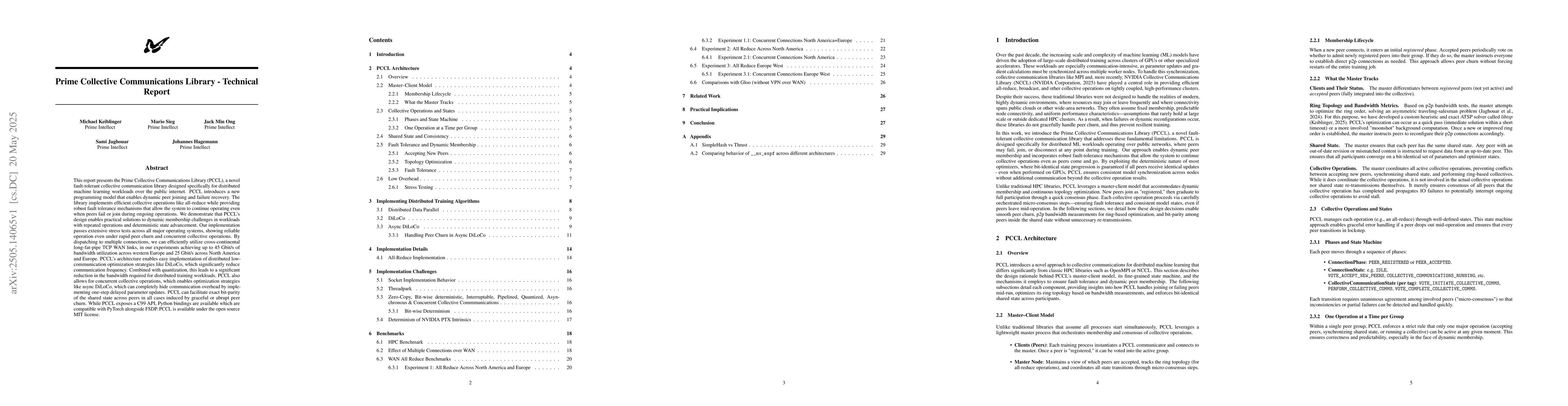 Thumbnail for Prime Collective Communications Library -- Technical Report