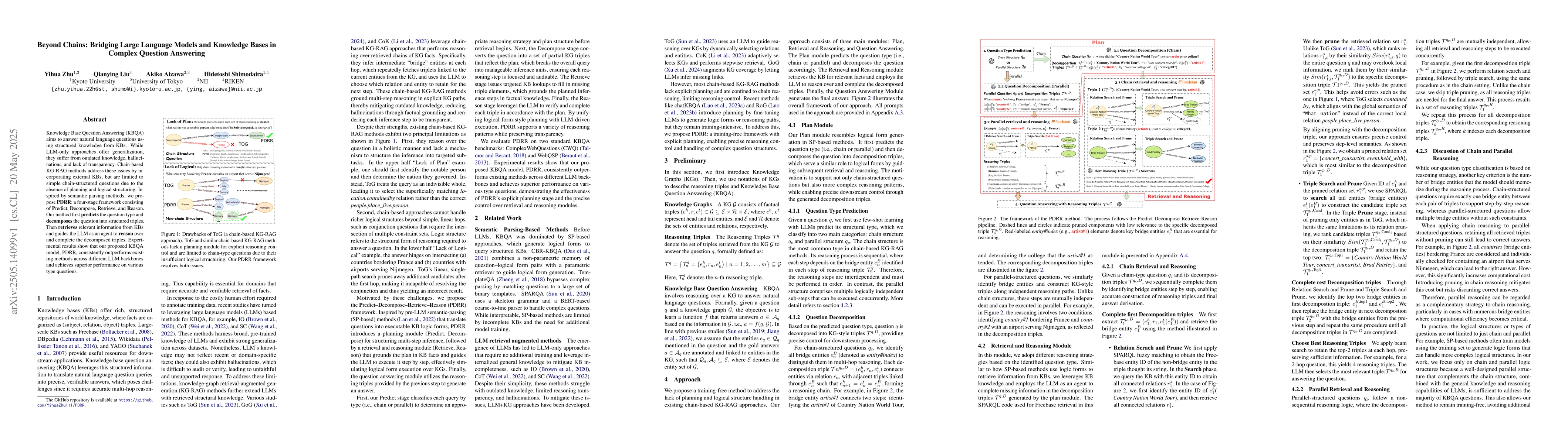Thumbnail for Beyond Chains: Bridging Large Language Models and Knowledge Bases in
  Complex Question Answering
