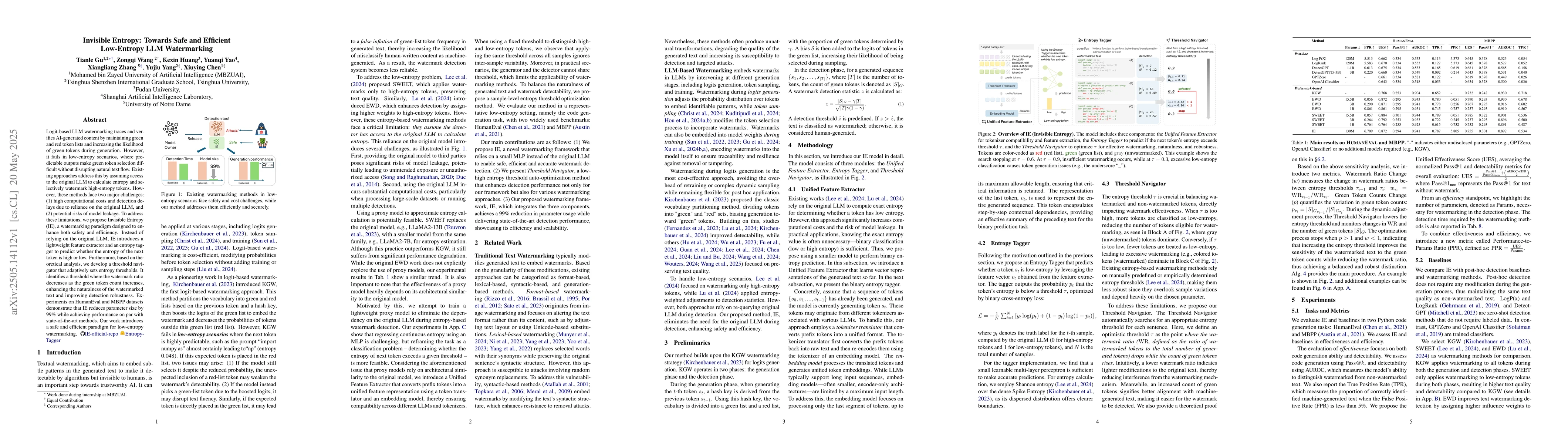 Thumbnail for Invisible Entropy: Towards Safe and Efficient Low-Entropy LLM
  Watermarking