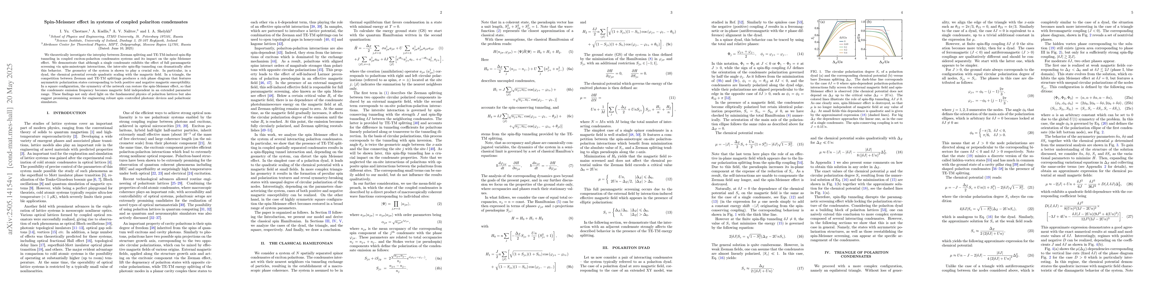 Thumbnail for Spin-Meissner effect in systems of coupled polariton condensates