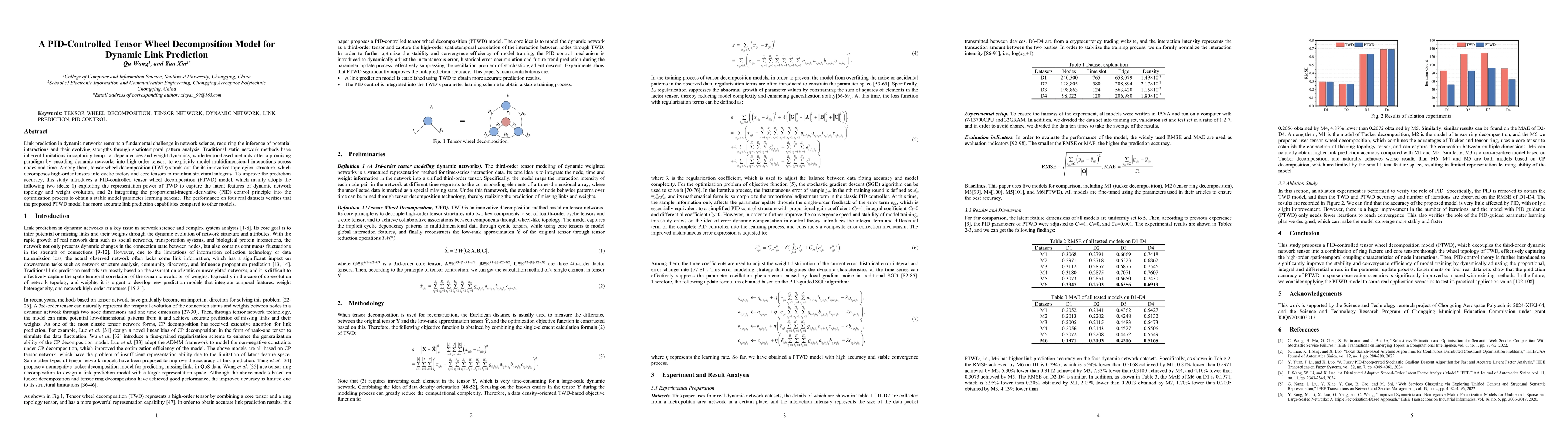 Thumbnail for A PID-Controlled Tensor Wheel Decomposition Model for Dynamic Link
  Prediction