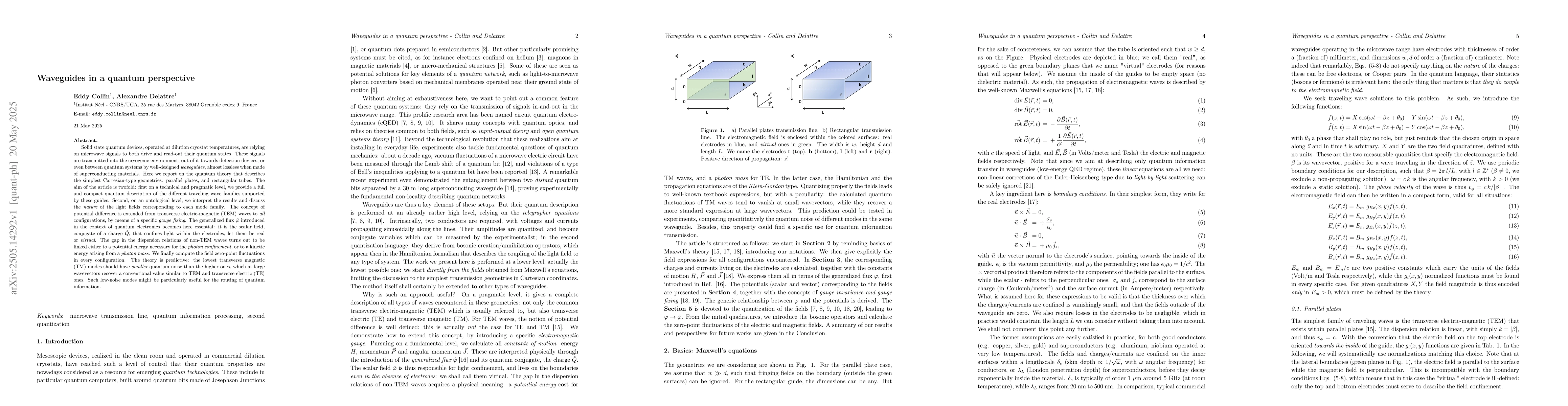 Thumbnail for Waveguides in a quantum perspective