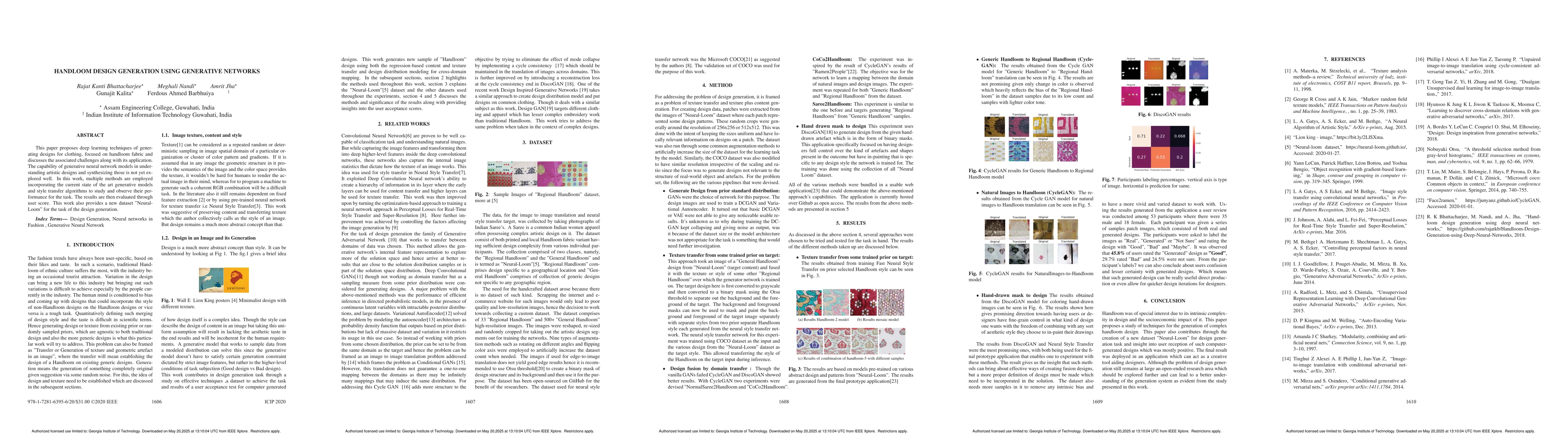 Thumbnail for Handloom Design Generation Using Generative Networks