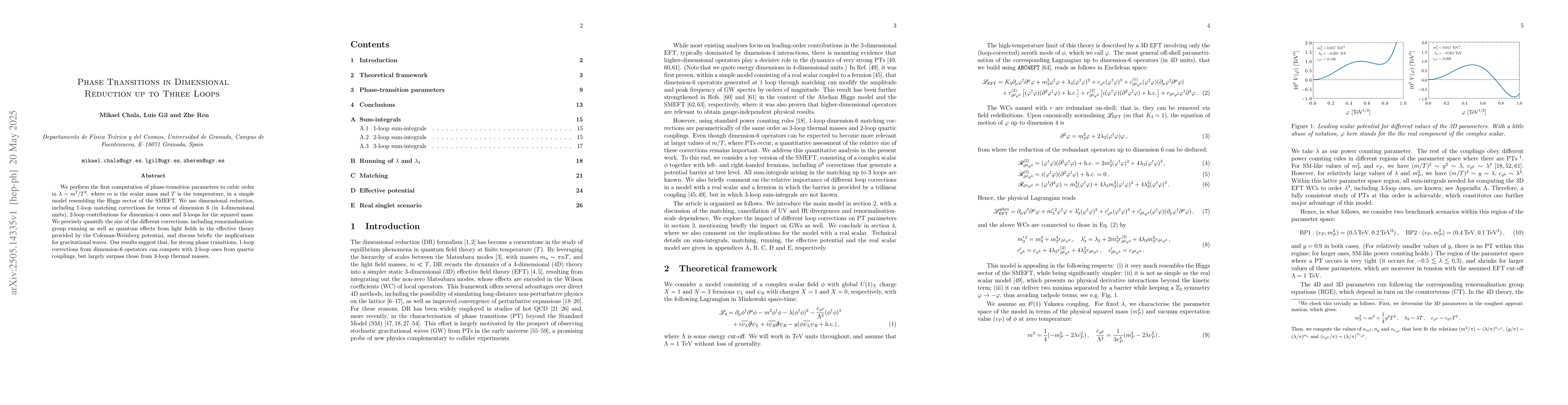 Thumbnail for Phase Transitions in Dimensional Reduction up to Three Loops