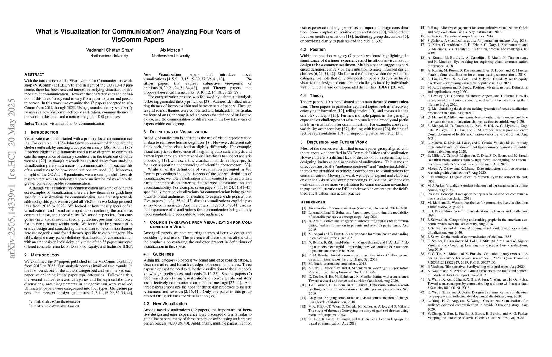 Thumbnail for What is Visualization for Communication? Analyzing Four Years of VisComm
  Papers